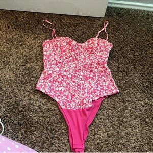 Zara Pink Floral Bodysuit